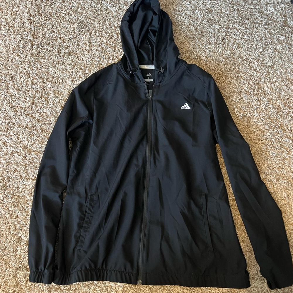 Adidas Black Zip-Up Hoodie